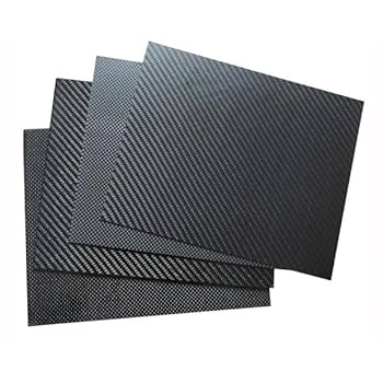 ラジコン部品　ドライカーボン板 加工します （厚さ1-3ｍｍ） Amazon | カーボン板 プレート 250mm x 300mm x 0.3mm 3K 光沢